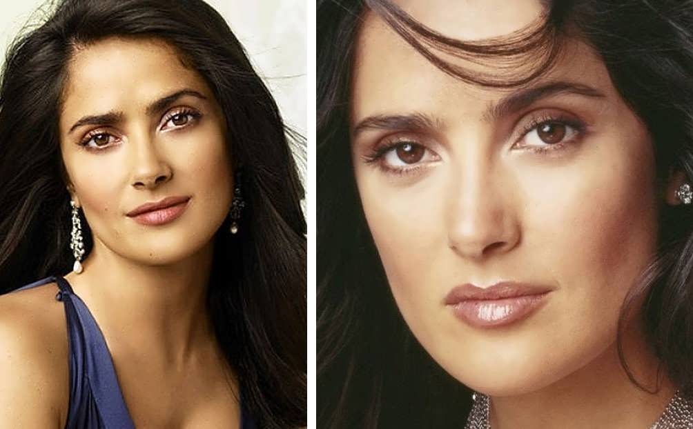 Salma Hayek nose job before and after