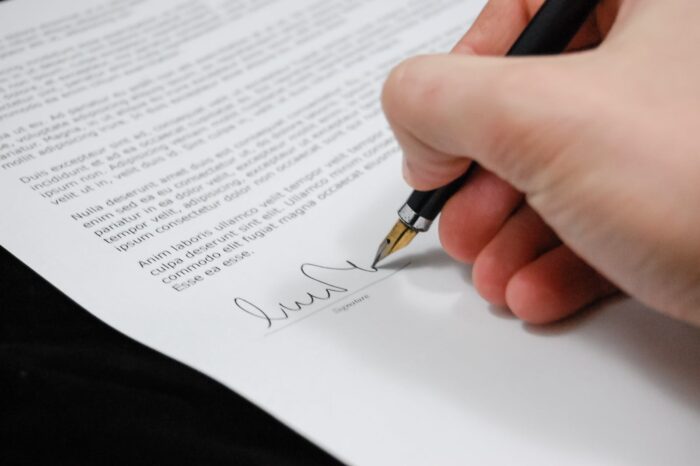 Signing a signature